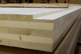cross section of sustainable wood product