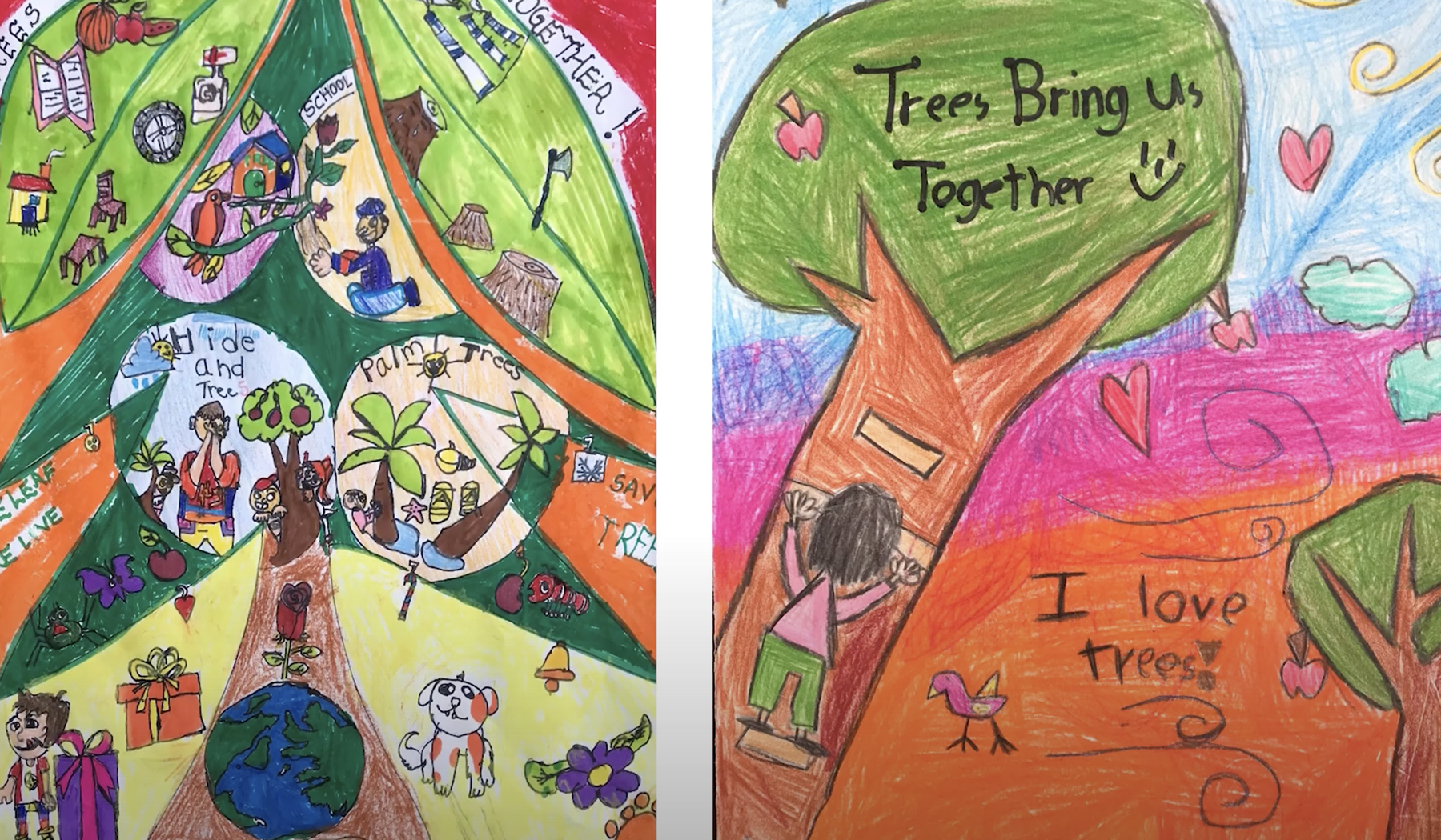 Children's drawings of community
