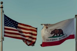 USA and California Flags
