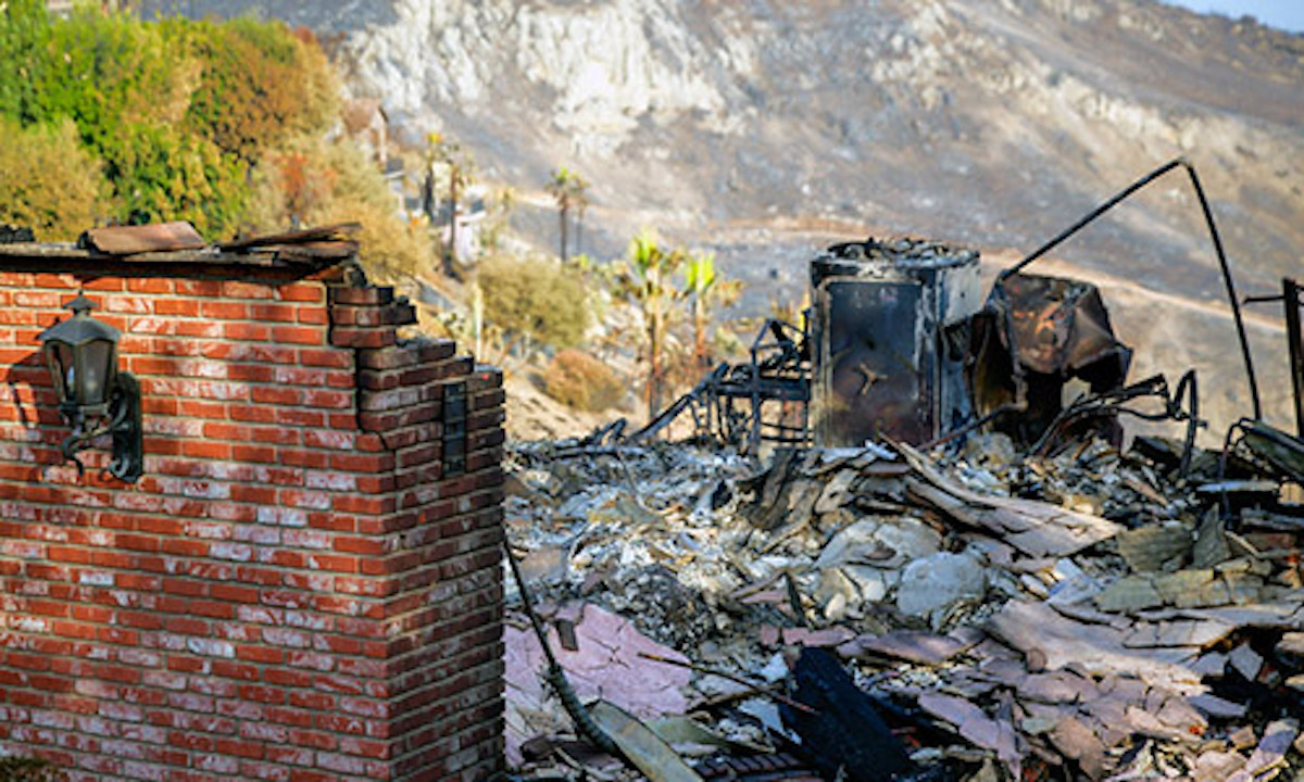 Debris from House in Woolsey Fire