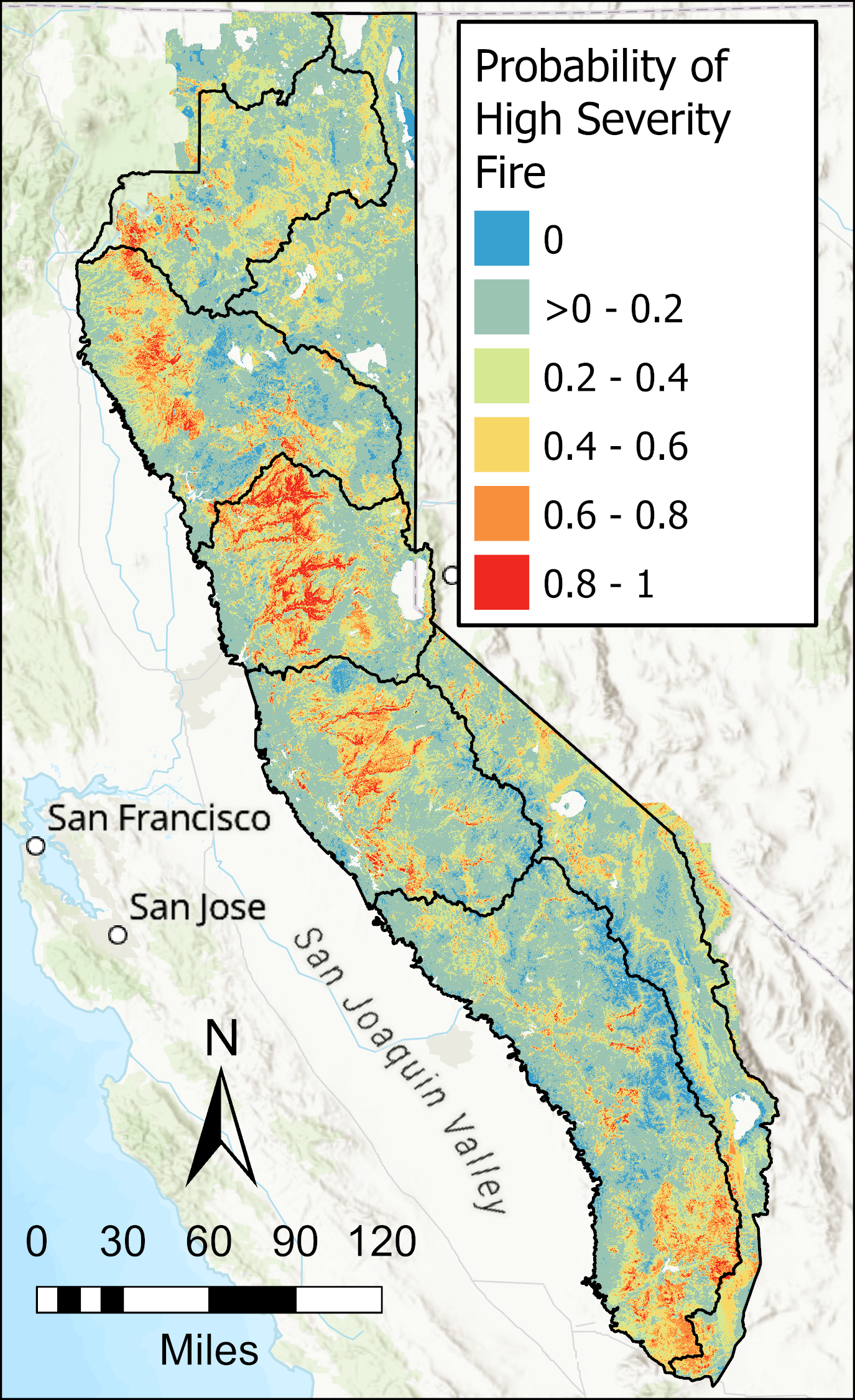 Probability of High Severity Fire Map