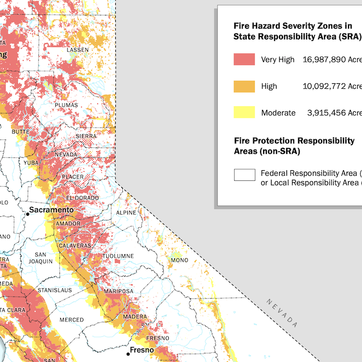 Fire Hazard Security Zones in State Responsibility Area Map