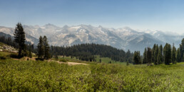 Panorama of Alta Meadow and the Sierra Mountains in Sequoia National Park