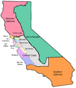 Regions and Counties in California